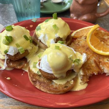 Snow City Cafe - Deadliest Catch Benedict - king crab eggs Benny for those in the lower 48!  Add a 3rd stack, thank me later!! - Breakfast & Brunch Near Me - Anchorage, Alaska