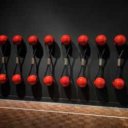 Detroit Institute of Arts - Hair balls art display Tiff Massy