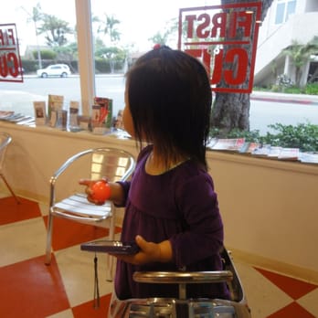 First Cut - Completed haircut with a new hairdo with flowers. 4/2/2011 - Hair Salons Near Me - Corona Del Mar, California First Cut - Completed haircut with a new hairdo with flowers. 4/2/2011 - Hair Salons Near Me - Corona Del Mar, California