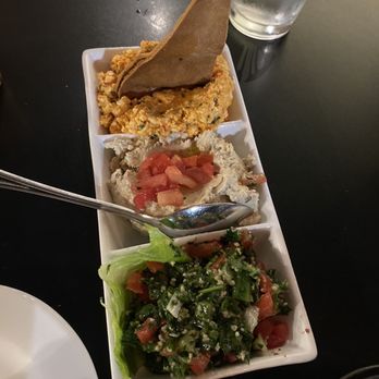Sitti - Feta Cheese Dip, Baba Ghanouj, Tabouleh, dip trio - Lebanese Near Me - Raleigh, North Carolina Sitti - Feta Cheese Dip, Baba Ghanouj, Tabouleh, dip trio - Lebanese Near Me - Raleigh, North Carolina