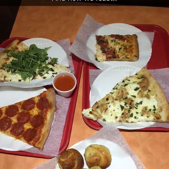 Pizza Time - Pepperoni, margherita, grandma's, and Genova slices with a side of knots! - Pizza Near Me - St. Augustine, Florida Pizza Time - Pepperoni, margherita, grandma's, and Genova slices with a side of knots! - Pizza Near Me - St. Augustine, Florida