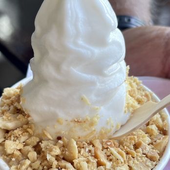 Niu Soft Serve - Coconut ice cream with kulolo topping and Mac nuts - Desserts Near Me - Honolulu, Hawaii Niu Soft Serve - Coconut ice cream with kulolo topping and Mac nuts - Desserts Near Me - Honolulu, Hawaii