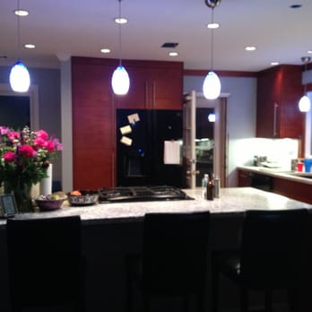Whitaker Electric - New recessed lights and pendant fixtures in modern kitchen. - Electricians Near Me Whitaker Electric - New recessed lights and pendant fixtures in modern kitchen. - Electricians Near Me