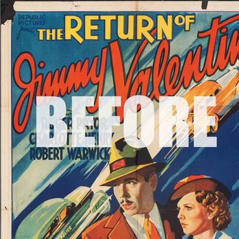 Poster Fix - Vintage poster with damage - Art Restoration Near Me - Brooklyn, New York