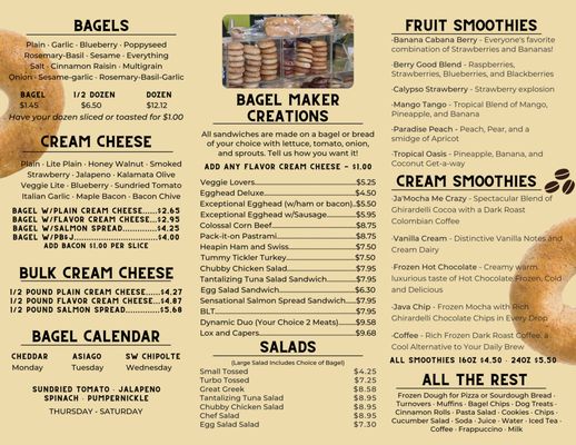 Menu photo 2 The Bagel Maker Panama City, FL Menu photo 2 The Bagel Maker Panama City, FL