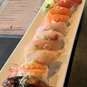 Sushi Omakase - Sushi Sampler Deluxe - Sushi Bars Near Me - Gilroy, California Sushi Omakase - Sushi Sampler Deluxe - Sushi Bars Near Me - Gilroy, California