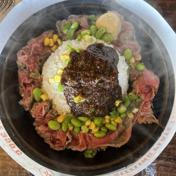 Tasty Pot - Sizzling beef rice plate, mild - Taiwanese Near Me - Milpitas, California Tasty Pot - Sizzling beef rice plate, mild - Taiwanese Near Me - Milpitas, California