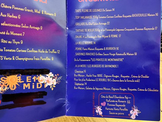 Menu photo 2 Mademoiselle Raymonde Paris, 75