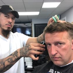 Big League Barbershop - Sal getting it done!