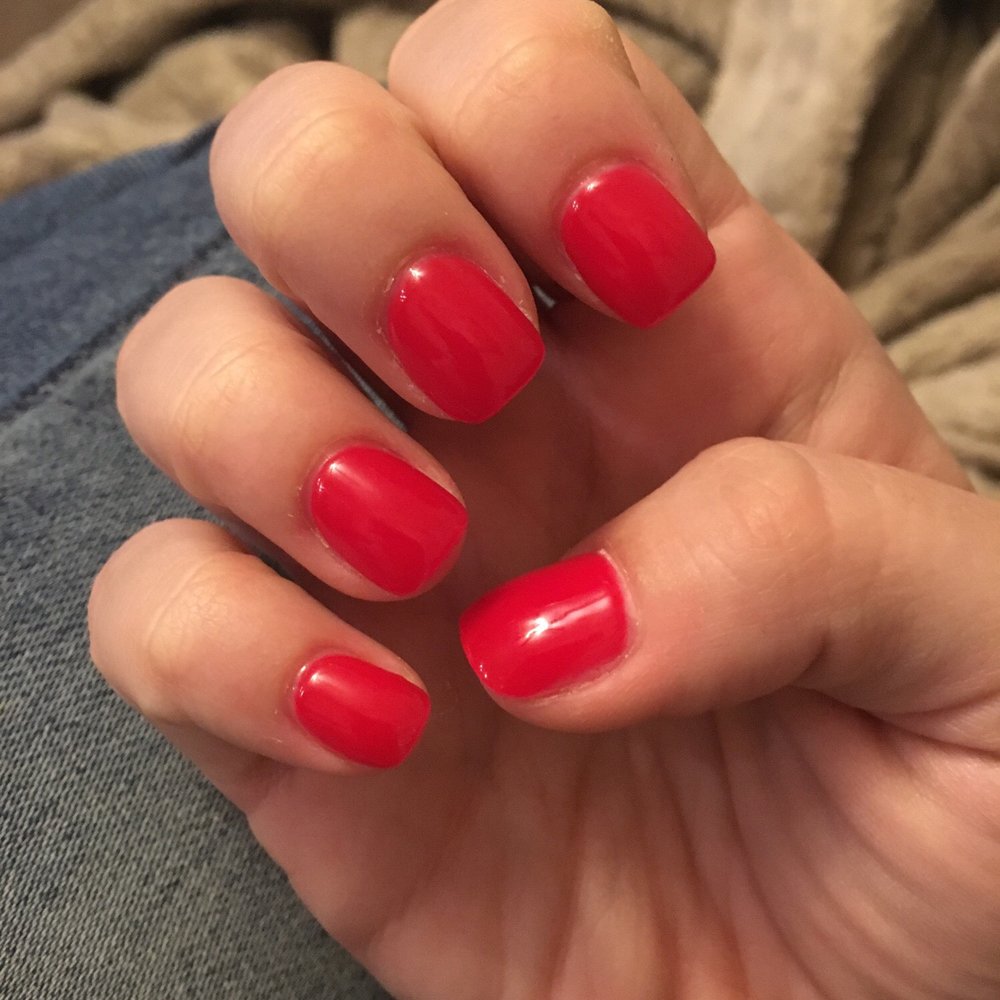 Be Polished Nails - Fill by Lanny. Color Ferrari Red! Perfect for Spring - Nail Salons Near Me - San Marcos, California