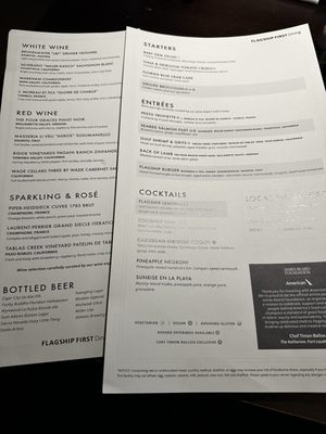 Menu photo 2 American Airlines Flagship Lounge Miami, FL