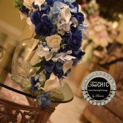 Tres Chic Event Planning & Design - Custom silk real touch flowers bridal bouquet