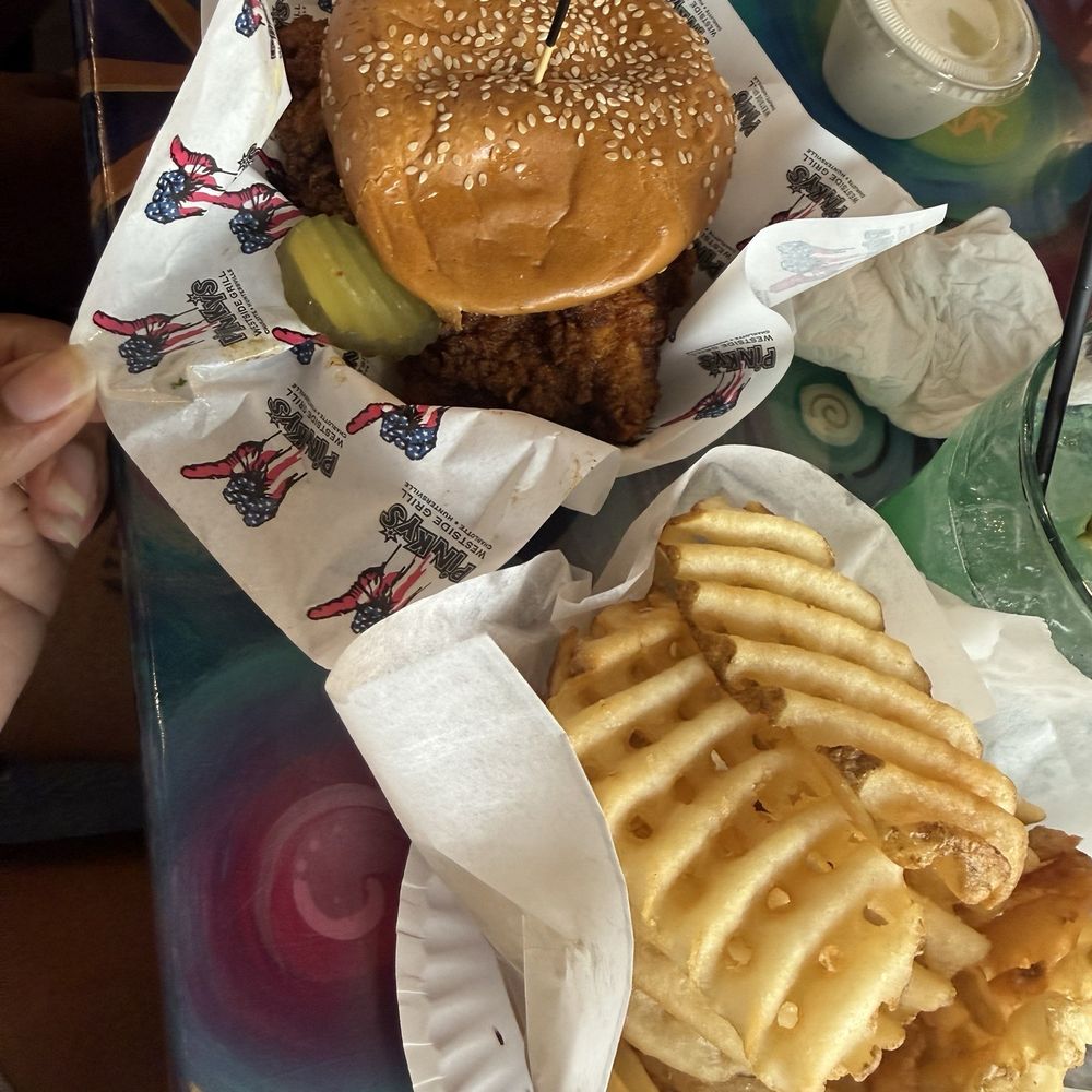 Pinky's Westside Grill - Nashville Hot Chicken Sandwich & Waffle Fries - Burgers Near Me - Charlotte, North Carolina