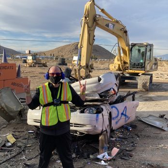 Dig This - Crushed car - Amusement Parks Near Me - Las Vegas, Nevada