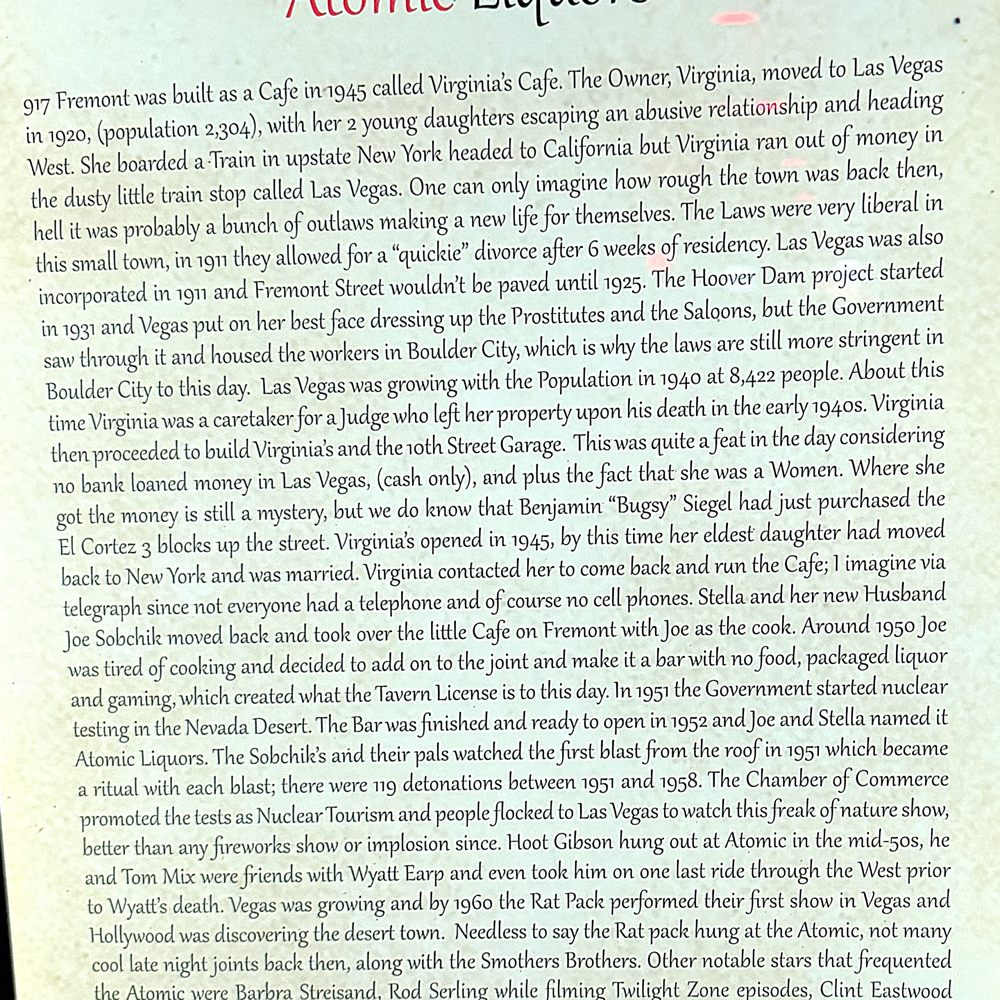 Atomic Liquors - More historic articles inside - Cocktail Bars Near Me - Las Vegas, Nevada Atomic Liquors - More historic articles inside - Cocktail Bars Near Me - Las Vegas, Nevada