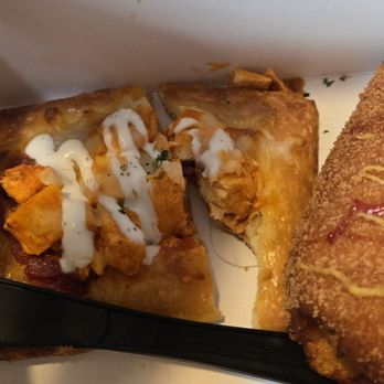Paris Baguette - Buffalo chicken pizzetta and sausage in a panko roll - Bakeries Near Me - Hayward, California