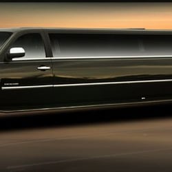 VIP Limo - Cadillac Escalade SUV limousine with seating for 14 people.