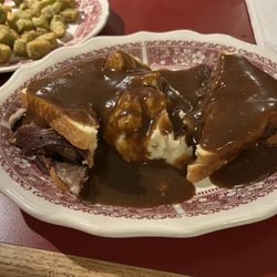 The Bar-B-Q Barn - Hot Brown brisket