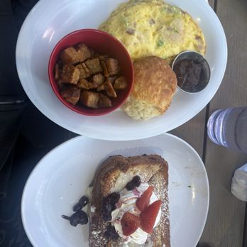 Ruby Slipper Central Business District - BERRY CHANTILLY STUFFED FRENCH TOAST  Gulf shrimp omelette - Breakfast & Brunch Near Me - New Orleans, Louisiana
