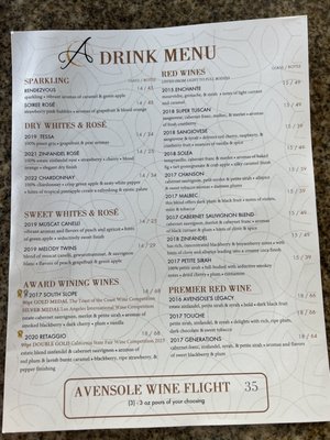 Menu photo 7 The Restaurant at Avensole Winery Temecula, CA