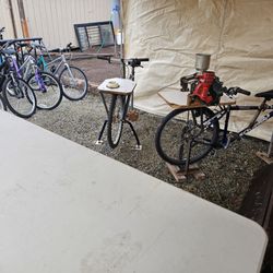 Big Sky Bike Works - 2 pedal power machines from South America. One makes corn tortillas. The other will make smoothies. Specifically for events.