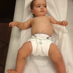 Diaperkind - 19lb baby in a size medium pre-fold