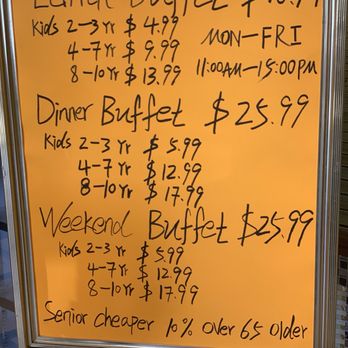 Hibachi Grill Buffet - Menu 2026 - Sushi Bars Near Me - Riverside, California