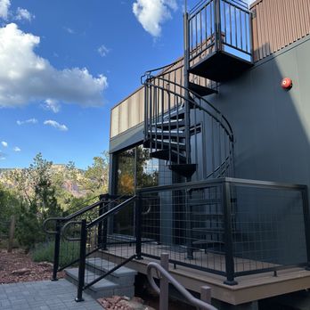Ambiente A Landscape Hotel - Our atrium stairs leading to private rooftop - Resorts Near Me - Sedona, Arizona