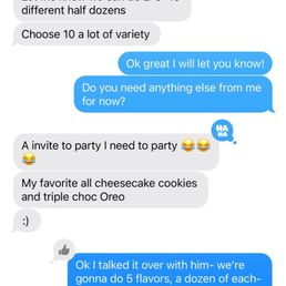 Weird text exchange- he knew this was for my engagement party and made a weird joke about getting invited...