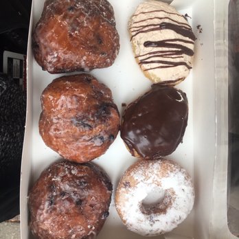 Beiler's Bakery - A box of assorted doughnuts (including three blueberry fritters). - Bakeries Near Me - Philadelphia, Pennsylvania
