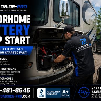 Roadside-Pro - Roadside-Pro Motorhome Jump Start - Roadside Assistance Near Me Roadside-Pro - Roadside-Pro Motorhome Jump Start - Roadside Assistance Near Me