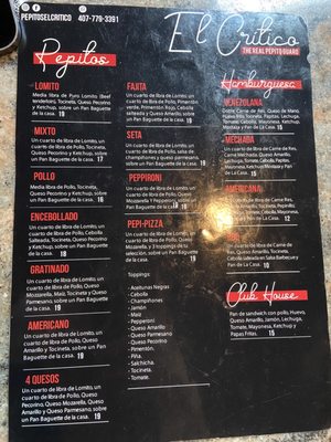 Menu photo 2 El Critico Orlando, FL
