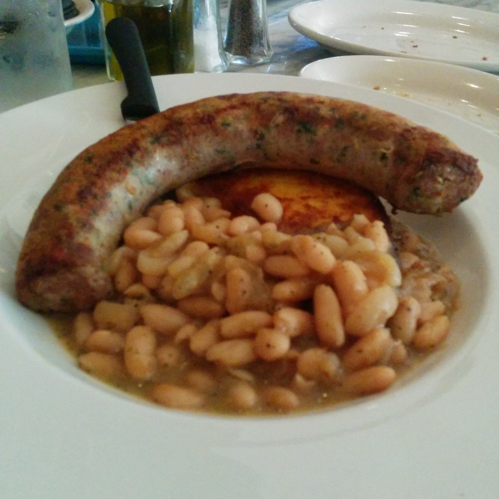 Dinamo - Brocolleti provolone sausage with white beans and polenta - Seafood Near Me - Richmond, Virginia Dinamo - Brocolleti provolone sausage with white beans and polenta - Seafood Near Me - Richmond, Virginia