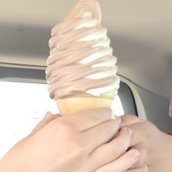 Burger Hut - A medium (there is a large) twist soft serve