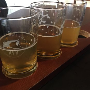 Ruby Valley Brew - Almost waited too long to get a photo of the sampler! - Brewpubs Near Me - Sheridan, Montana