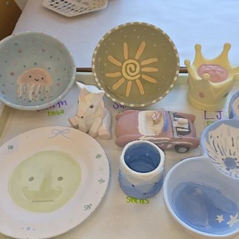 Color Me Mine - before glazing... - Paint-Your-Own Pottery Near Me - Elk Grove, California