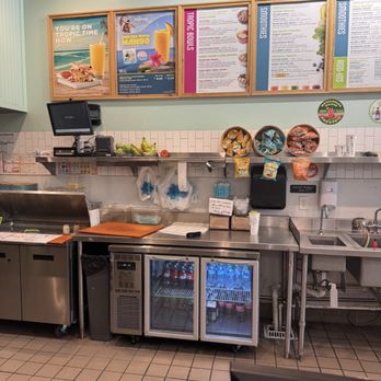 Tropical Smoothie Cafe - Prep area with menus above - Juice Bars & Smoothies Near Me - Newington, Connecticut Tropical Smoothie Cafe - Prep area with menus above - Juice Bars & Smoothies Near Me - Newington, Connecticut