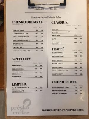 Menu photo 2 Presko Coffee Parañaque, NCR
