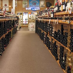 Walpole Wine And Spirits - One of the several long aisles of wine