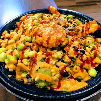 Umami Noodle Bar - Volcano nachos are delicious . Covered in sriracha - Sushi Bars Near Me - Pooler, Georgia