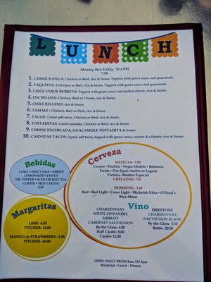 Menu photo 5 Mi Casa Restaurante Mexicano Morro Bay, CA