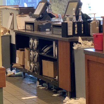 Einstein Bros. Bagels - Someone call the health department. This is how nasty it is behind their counter. In plain sight from the table I was sitting at. - Bagels Near Me - Glendale, Arizona