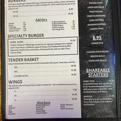 Yankees Tavern & Grill - Menu