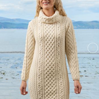 Bridget's An Irish Tradition - The Classic Aran knit dress with roll neck - Jewelry Near Me - Norton, Massachusetts Bridget's An Irish Tradition - The Classic Aran knit dress with roll neck - Jewelry Near Me - Norton, Massachusetts