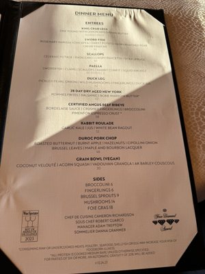 Menu photo 6 Crow's Nest Anchorage, AK