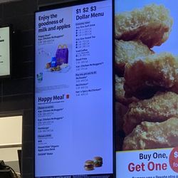 McDonald's - The menu advertising the meal