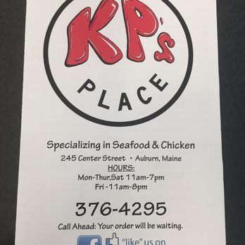 KP's Place - Menu - Seafood Near Me - Auburn, Maine