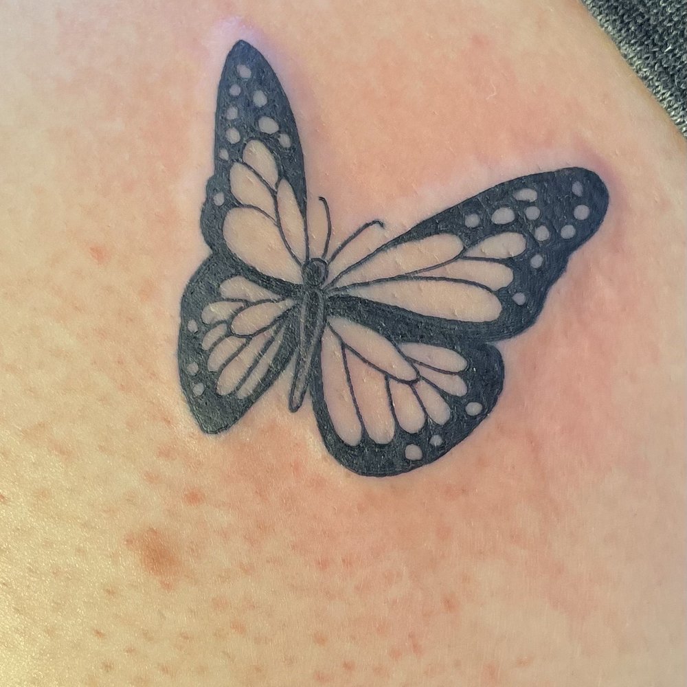 Classic Tattoo - Butterfly tattoo on butt . - Tattoo Near Me - Fullerton, California Classic Tattoo - Butterfly tattoo on butt . - Tattoo Near Me - Fullerton, California