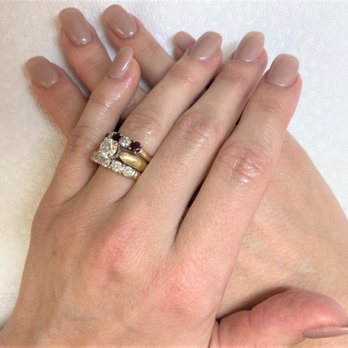Crystal Beauty - Full set of acrylics with gel polish (nude) - Nail Salons Near Me - Arlington, Virginia