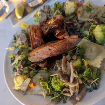 Ceron Kitchen - Duck Breast with Porcini Mushroom Ravioli - $42 - New American Near Me - Alameda, California